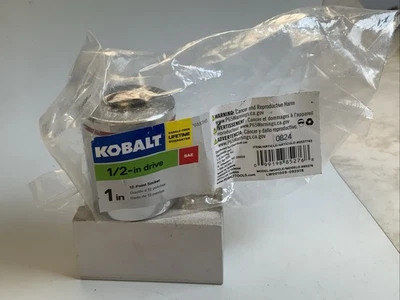 KOBALT 337743,  1-in.  1/2 Drive 12pt SAE Socket- Red Stripe - Store Pkging - Image 1 of 4