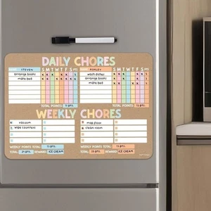 Colorful Dry Erase Chore Chart for Kids Multiple Kids - Kids Chore Chart Kids... - Picture 1 of 9