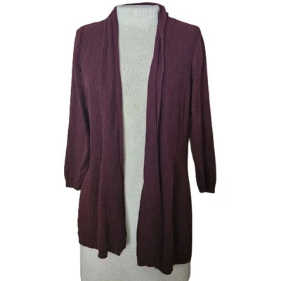 Burgundy Open Front Cardigan Size Medium - Image 1 of 4