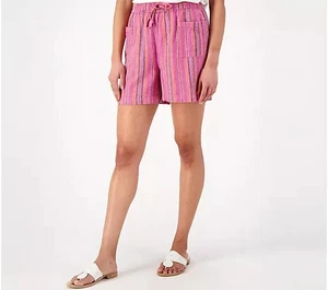 Studio Park x Kerstin Lindquist Rayas Lino Relajado Corto-Rosa-5X-NUEVO-A598363 - Imagen 1 de 2