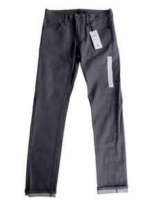 Uniqlo 'Slim Fit' Selvedge Men's New Designer Grey Stretch Denim Jeans W30 L34 - Picture 1 of 17