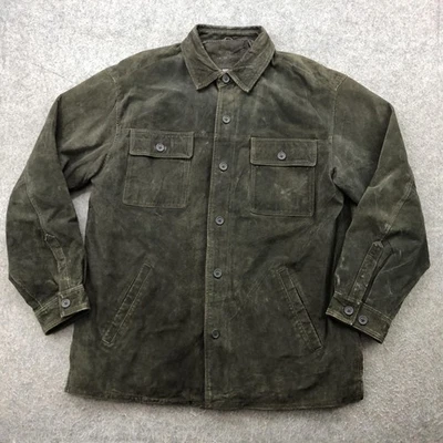 Chaqueta Knightsbridge vintage para hombre de cuero mediana con botones ropa de trabajo al aire libre Foto 1 de 4