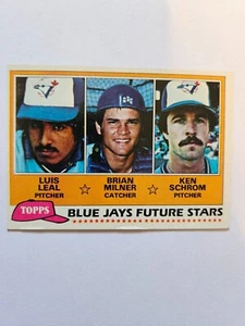 1981 TOPPS BLUE JAYS FUTURE STARS LUIS LEAL/BRIAN MILNER/KEN SCHROM #577 NM - Foto 1 di 1