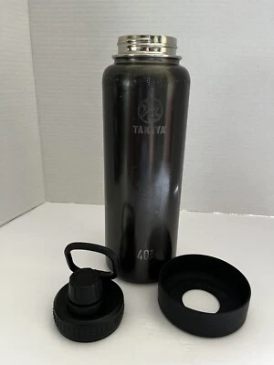 Takeya 40oz Actives Insulated Stainless Steel Water Bottle with Spout Lid Black - Image 1 of 4