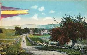 982-24 Des Pennant Landscapes Rural Farm Scene Horse Buggy Postcard - Picture 1 of 2