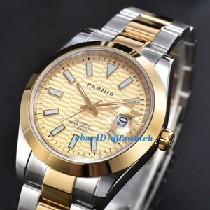 New Arrival 39mm Parnis Gold Dial Men's Wristwatch Miyota 8215 Automatic Watch - Picture 1 of 3