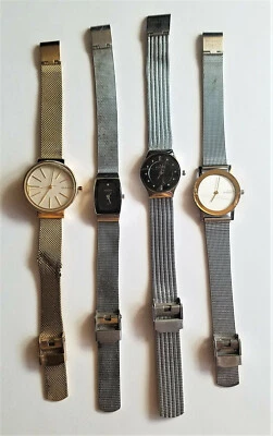 Skagen Watch Lot For Parts Repair Sold AS-IS All Working Crack Crystals Set 167A - Image 1 of 3