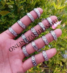 Buy Anti Depression Spinner Wholesale Lot Ring Stainless Steel Boho Band Rings - Picture 1 of 3