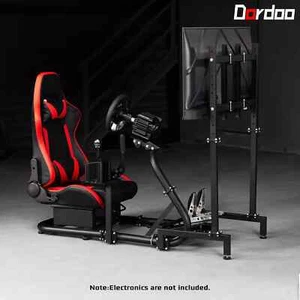 Dardoo Racing Simulador Cockpit Con Soporte De TV y Asiento Para Logitech G920 - Foto 1 di 6
