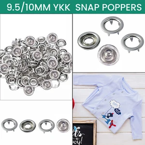 Sujetadores a Presión de Alta Resistencia YKK Poppers Botones Ropa Cuero Artesanía 9.5MM/10MM - Imagen 1 de 15