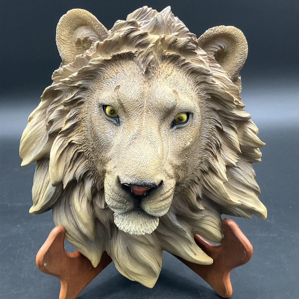 "Escultura cabeza de león estatua busto arte pared colgante estatuilla decoración original 8,25""" Foto 1 de 4