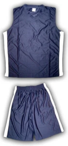 Blue Basketball Jersey Outfit White Vented Sides with Pockets - Picture 1 of 3
