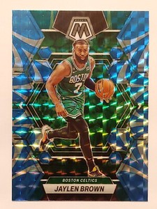 Jaylen Brown 2022-23 Panini Mosaic Blue Reactive Prizm #9 Celtics 