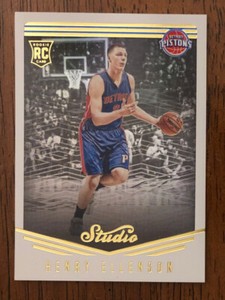 2016-17 Panini Studio Basketball Henry Ellenson RC Detroit Pistons Card #85