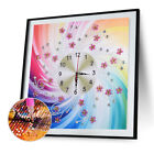 DIY Special Shaped Diamond Painting Pearls Floral Wall Clock Crafts Decor