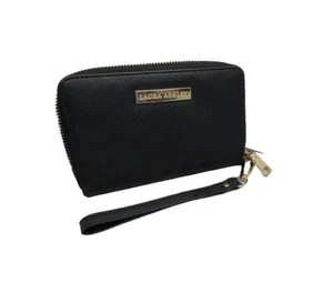 Laura Ashley Voyager Travel Clutch Purse Wallet Passport Black - Picture 1 of 17