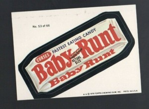 1979 TOPPS WACKY PACKAGES BABY RUNT #53 OF 66
