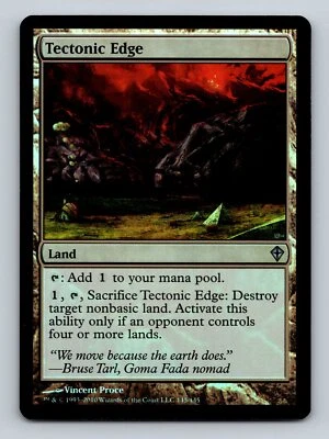 Tectonic Edge FOIL - Worldwake - Light Play - Clean - Magic The Gathering MTG - Image 1 of 2