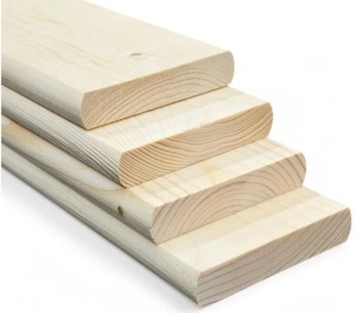 QLS 1 Stk Glattkantbrett 120 cm x 9 cm Konstruktionsholz Gehobelt Kiefer Bretter