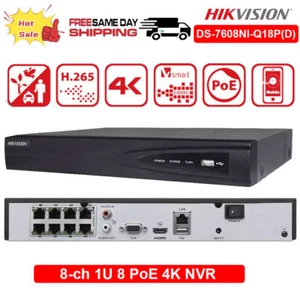 Hikvision DS-7608NI-Q1/8P(D) 8CH 8PoE 1SATA 4K 8MP NVR Motion Detection 2.0 NEW - Picture 1 of 9