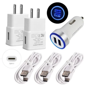Cargador de pared de coche de 18 W cable USB-C de 10 pies cable de alimentación largo tipo C para teléfono celular - Imagen 1 de 19