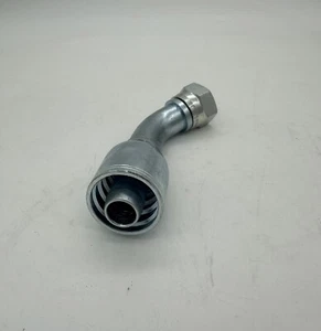 FJX45-12-12 (1) Crimp Fitting 3/4” Hose & 3/4” JIC Female Swivel (bite to wire) - Picture 1 of 4