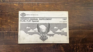 1987 Harley-Davidson FLHS/FLST Special Model Owner's Manual Supplement 99466-87S - Picture 1 of 4