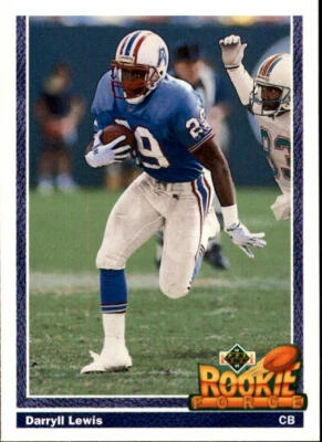 1991 Upper Deck #617 Darryll Lewis RC  - Image 1 of 2