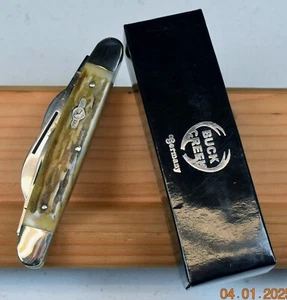BUCK CREEK HAND MADE GERMANY BC-CE 214DS LARGE STAG BENT CONGRESS KNIFE 2007 - Picture 1 of 22