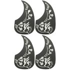  4 Pcs Acoustic Guitar Protective Plate Guard Flower and Bird