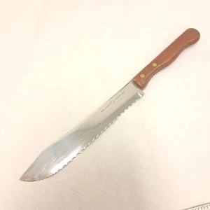 Vintage Ekco Eterna Stainless Steel kitchen knife 7" Blade SERRATED EDGE Slicing - Picture 1 of 6