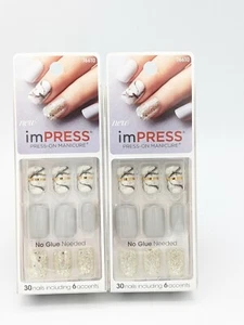 Manicura a presión Kiss Print #78376 Yeah Boy Lote de 2 nuevas en paquete - Imagen 1 de 3