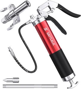 8000 PSI Heavy Duty Grease Gun Kit - 14Oz with Flex Hose, Sharp Nozzle, Extensio - Picture 1 of 12