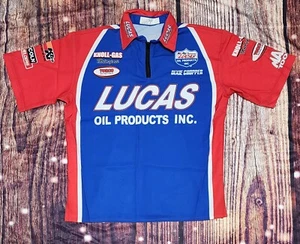 Morgan Lucas Oil NHRA Racing Apparel Pit Crew Jersey Pull Over Shirt Mens Large - Picture 1 of 11