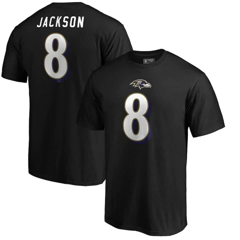 Lamar Jackson Baltimore Ravens Men's Name & Number Tee - NWT - FREE SHIPPING! Cover