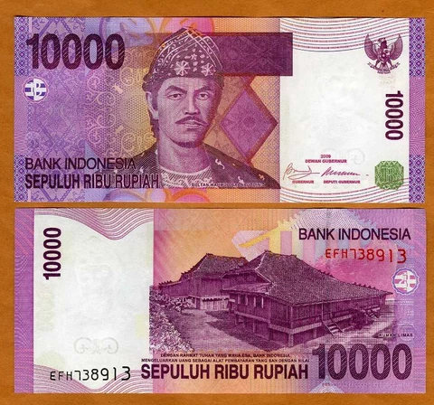 Indonesia, 10000 (10,000) Rupiah, 2009, P-143e, UNC Cover