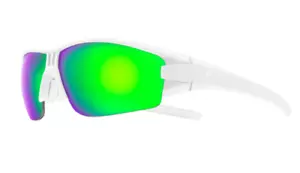 Adidas Evil Eye Halfrim AD0875 1600 XSmall White Matte/Green Sunglasses - Picture 1 of 2