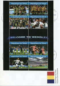 Chad 2019 FDC Wembley Ronaldo Harry Kane 8v M/S Cover Football Sports Stamps - Picture 1 of 1