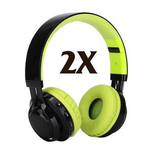 2XWireless Bluetooth Headset Kopfhörer MP3 Player LED Lichter Unterstützung TF Karte - Bild 1 von 11