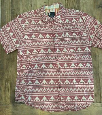 Camisa de verano hawaiana abotonada roja blanca XL Foto 1 de 3