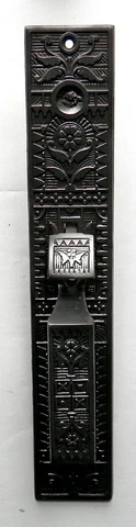 Antique 1880 Ornate Aesthetic Store Door Plate Thumb Latch & Pull Sargent & Co Cover