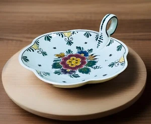 Vintage Royal Delft No.3176 Polychrome Hand Painted Decorative Bowl / Dish - Picture 1 of 8