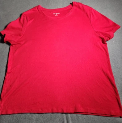 Kim Rogers Top Womens Medium Red Tank Blouse T-Shirt Round Neck Pull Over - Image 1 of 4