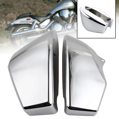 Tampa de carenagem lateral de bateria cromada para Honda VTX1800F1/2/3 VTX1800N1/2/3 VTX1800R - Imagem 1 de 4