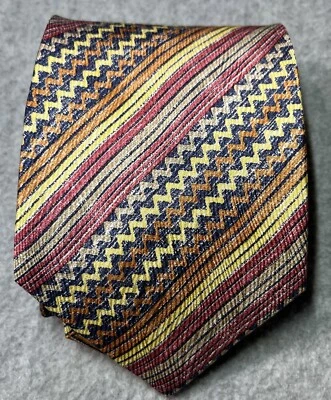 Corbata Missoni Cravatte Geométrica Vintage Para Hombre Gama Alta 100% Seda 4"x56" Nueva Foto 1 de 4