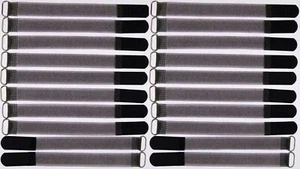 20x Klettband Kabelbinder FK 20 cm x 20mm schwarz Klettbänder Kabelklett mit Öse - Picture 1 of 9