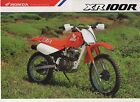 1989 HONDA XR100RK 0FF ROAD DIRT BIKE 2 Page Motorcycle Sales Brochure NOS