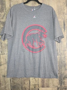 Majestic Chicago Cubs Baseball Grigio Scuro Sport T-Shirt Uomo Taglia L Casual - Foto 1 di 6