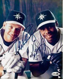 SEATTLE MARINERS ALEX RODRIGUEZ KEN GRIFFEY JR SIGNED 8x10 JSA COA AUTHENTIC MLB - Picture 1 of 2