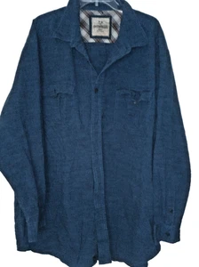 Outdoor Life L/S Trail Camisa Peso Pesado Botón Delantero Azul Para Hombre XXXLT 3XLT 33"L - Imagen 1 de 3